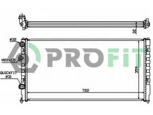 PROFIT PR 9565A1 radiatorius, variklio aušinimas 
 Aušinimo sistema -> Radiatorius/alyvos aušintuvas -> Radiatorius/dalys
3A0121253C, 3A0121253E, 3A0121253T