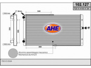 AHE 102.127 radiatorius, variklio aušinimas 
 Aušinimo sistema -> Radiatorius/alyvos aušintuvas -> Radiatorius/dalys
7D0121253A