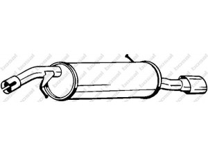 BOSAL 190-197 galinis duslintuvas 
 Išmetimo sistema -> Duslintuvas
1730.86
