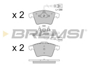 BREMSI BP3508 stabdžių trinkelių rinkinys, diskinis stabdys
7H0698151, 7H0698151B, 7H0698151