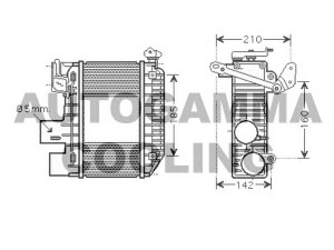 AUTOGAMMA 104972 tarpinis suslėgto oro aušintuvas, kompresorius