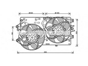 AVA QUALITY COOLING FT7554 ventiliatorius, radiatoriaus 
 Aušinimo sistema -> Oro aušinimas
55700992, 55703903