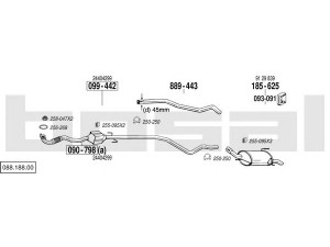 BOSAL 088.188.00 išmetimo sistema 
 Išmetimo sistema -> Išmetimo sistema, visa
