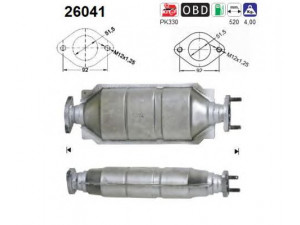 AS 26041 katalizatoriaus keitiklis 
 Išmetimo sistema -> Katalizatoriaus keitiklis
MR552442