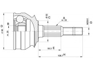 OPEN PARTS CVJ5007.10 jungčių komplektas, kardaninis velenas 
 Ratų pavara -> Sujungimai/komplektas
0374049, 0374061, 374049, 374061