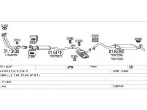 MTS C280744009304 išmetimo sistema