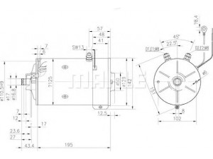 MAHLE ORIGINAL MM 291 elektrovariklis