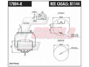 CASALS B1144 dėklas, pneumatinė pakaba 
 Pakaba -> Pneumatinė pakaba
MLF7157, 20456154, 20531986, 20582209