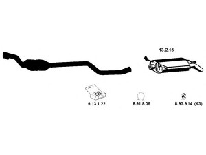 EBERSPÄCHER 222059 išmetimo sistema 
 Išmetimo sistema -> Išmetimo sistema, visa