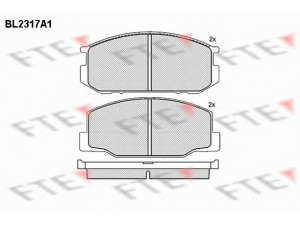 FTE BL2317A1 stabdžių trinkelių rinkinys, diskinis stabdys 
 Techninės priežiūros dalys -> Papildomas remontas
04465-14330, 04465-27040, 04465-27050
