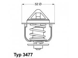 WAHLER 3477.88D termostatas, aušinimo skystis 
 Aušinimo sistema -> Termostatas/tarpiklis -> Thermostat
16340-54010, 90916-03043, 90916-03062