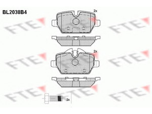 FTE BL2038B4 stabdžių trinkelių rinkinys, diskinis stabdys 
 Techninės priežiūros dalys -> Papildomas remontas
34 21 6 767 145, 34 21 6 767 146