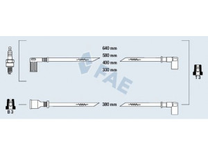 FAE 85271 uždegimo laido komplektas 
 Kibirkšties / kaitinamasis uždegimas -> Uždegimo laidai/jungtys
7716092