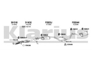 KLARIUS 361855U išmetimo sistema 
 Išmetimo sistema -> Išmetimo sistema, visa