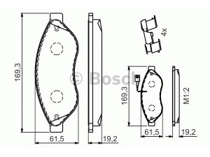 BOSCH 0 986 494 581 stabdžių trinkelių rinkinys, diskinis stabdys 
 Techninės priežiūros dalys -> Papildomas remontas
4253 56, 4254 61, 4254 62, 77364014