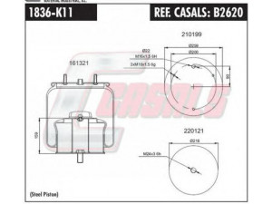 CASALS B2620 dėklas, pneumatinė pakaba