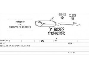 MTS C270002008108 išmetimo sistema 
 Išmetimo sistema -> Išmetimo sistema, visa