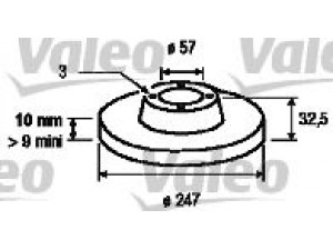 VALEO 186276 stabdžių diskas 
 Stabdžių sistema -> Diskinis stabdys -> Stabdžių diskas
95661811