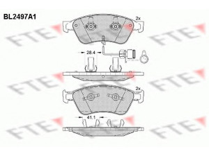 FTE BL2497A1 stabdžių trinkelių rinkinys, diskinis stabdys 
 Techninės priežiūros dalys -> Papildomas remontas
4D0 698 151 AB, 4D0 698 151 AB