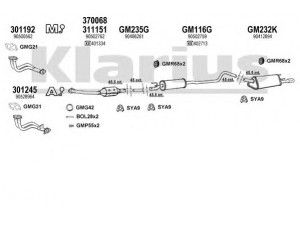 KLARIUS 390945U išmetimo sistema 
 Išmetimo sistema -> Išmetimo sistema, visa