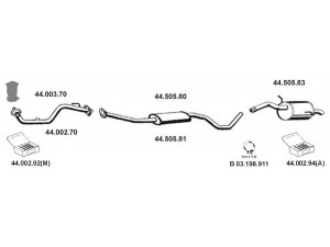 EBERSPÄCHER 442080 išmetimo sistema 
 Išmetimo sistema -> Išmetimo sistema, visa