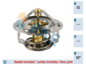 FAE 5204682 termostatas, aušinimo skystis 
 Aušinimo sistema -> Termostatas/tarpiklis -> Thermostat
19300-611-005, 19300-657-000, 19300-657-003
