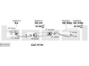 BOSAL 090.436.60 išmetimo sistema 
 Išmetimo sistema -> Išmetimo sistema, visa