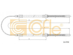 COFLE 12.3710 trosas, stovėjimo stabdys 
 Stabdžių sistema -> Valdymo svirtys/trosai
99461607
