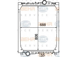 HELLA 8MK 376 774-521 radiatorius, variklio aušinimas 
 Aušinimo sistema -> Radiatorius/alyvos aušintuvas -> Radiatorius/dalys
81.06101.6451, 81.06101.6479, 81.06101.6499