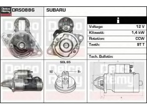 DELCO REMY DRS0886 starteris 
 Elektros įranga -> Starterio sistema -> Starteris
M1T74081, M1T75681, 23300-AA050