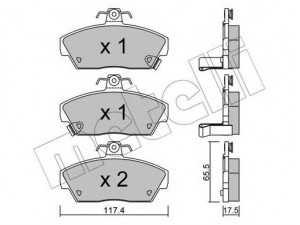 METELLI 22-0119-0 stabdžių trinkelių rinkinys, diskinis stabdys 
 Techninės priežiūros dalys -> Papildomas remontas
GBP90314, GBP90326AF, GBP90328