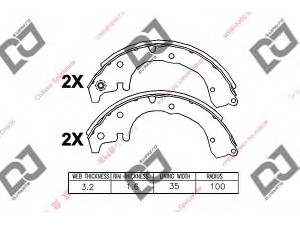 DJ PARTS BS1128 stabdžių trinkelių komplektas 
 Techninės priežiūros dalys -> Papildomas remontas
440604Z025, 440608M125, 440608M126