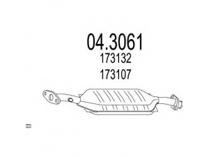 MTS 04.3061 katalizatoriaus keitiklis 
 Išmetimo sistema -> Katalizatoriaus keitiklis
173107, 173132