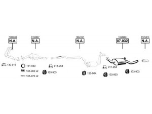 ASMET FO074080 išmetimo sistema 
 Išmetimo sistema -> Išmetimo sistema, visa