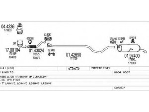 MTS C070507013683 išmetimo sistema 
 Išmetimo sistema -> Išmetimo sistema, visa