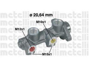 METELLI 05-0180 pagrindinis cilindras, stabdžiai 
 Stabdžių sistema -> Pagrindinis stabdžių cilindras
3492361, 558100, 3492361