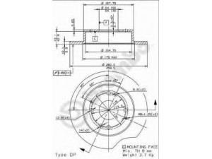 BRECO BS 7651 stabdžių diskas 
 Stabdžių sistema -> Diskinis stabdys -> Stabdžių diskas
GBD90835