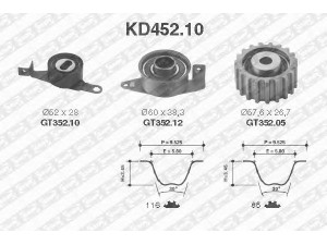 SNR KD452.10 paskirstymo diržo komplektas 
 Techninės priežiūros dalys -> Papildomas remontas
1005516, 1005822, 1099552, 1099553