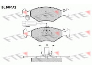 FTE BL1664A2 stabdžių trinkelių rinkinys, diskinis stabdys 
 Techninės priežiūros dalys -> Papildomas remontas
71738156, 71738157, 77362175, 77362310