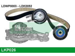 LUCAS ENGINE DRIVE LKP026 vandens siurblio ir paskirstymo diržo komplektas 
 Diržinė pavara -> Paskirstymo diržas/komplektas -> Paskirstymo diržas/komplektas