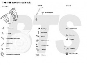 BTS Turbo T981548 kompresorius, įkrovimo sistema 
 Išmetimo sistema -> Turbokompresorius