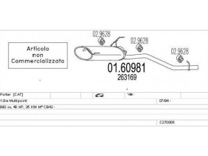 MTS C270006010915 išmetimo sistema 
 Išmetimo sistema -> Išmetimo sistema, visa