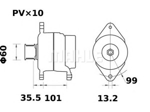 MAHLE ORIGINAL MG 1 kintamosios srovės generatorius
TCA20101, TCA51161