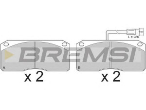 BREMSI BP7271 stabdžių trinkelių rinkinys, diskinis stabdys