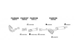 VENEPORTE 250190 išmetimo sistema 
 Išmetimo sistema -> Išmetimo sistema, visa