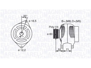 MAGNETI MARELLI 063321608010 kintamosios srovės generatorius 
 Elektros įranga -> Kint. sr. generatorius/dalys -> Kintamosios srovės generatorius
46422107