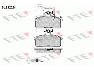 FTE BL2322B1 stabdžių trinkelių rinkinys, diskinis stabdys 
 Techninės priežiūros dalys -> Papildomas remontas
5892608, 792488, 9939953, 9941718