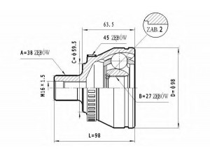 STATIM C.296 jungčių komplektas, kardaninis velenas 
 Ratų pavara -> Sujungimai/komplektas
4D0498099, 4D0598099