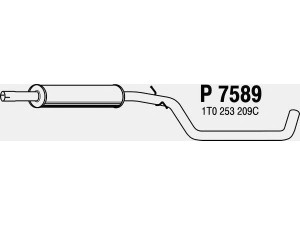 FENNO P7589 vidurinis duslintuvas 
 Išmetimo sistema -> Duslintuvas
1T0253209C, 1T0253209D, 1T0253209P