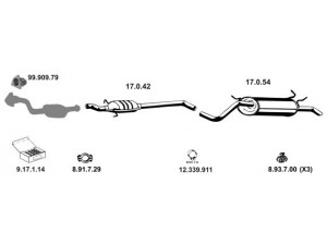 EBERSPÄCHER 132266 išmetimo sistema 
 Išmetimo sistema -> Išmetimo sistema, visa